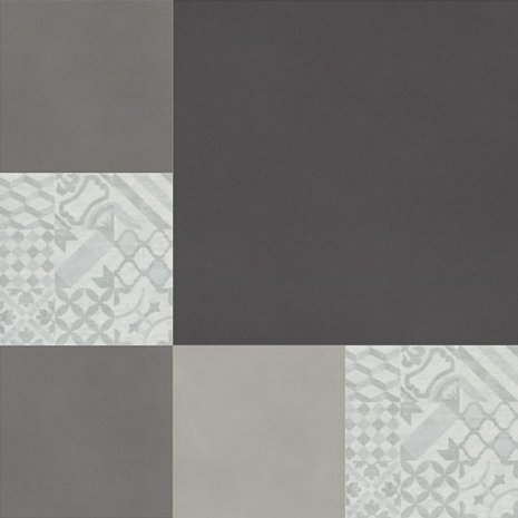 wineo Designboden Verlegekombinationen Muster Vintage Schwarz Grau