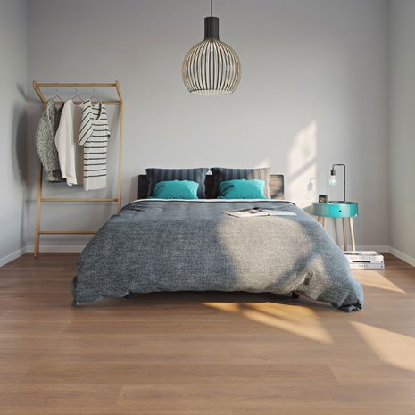 Laminatboden Bodenbelag Bett Schlafzimmer Moderne Einrichtung Holzboden