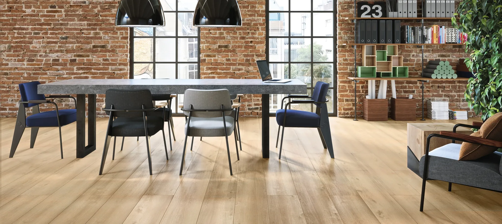 wineo PURLINE Bioboden Wohnbereich Essbereich Holzoptik